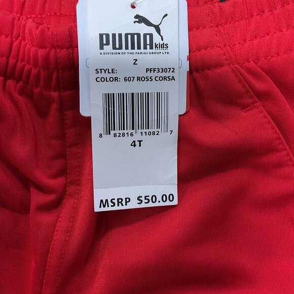 Puma x Ferrari Boys Ross Corsa (Red) Activewear Fleece Pants Size 4T - Picture 5 of 6